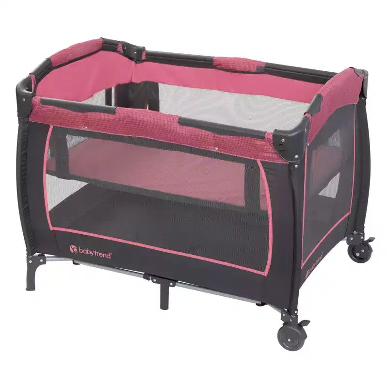 Nursery Center Playard For Twins - Cozy Berry: Materassino in schiuma, Struttura in metallo, Capacità 30 libbre