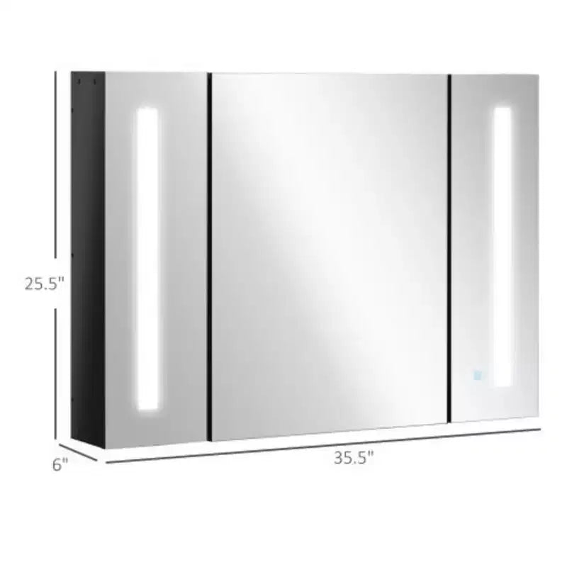 Pensile da bagno con specchio sottile e illuminazione a LED regolabile - Design ispirato alle spa
