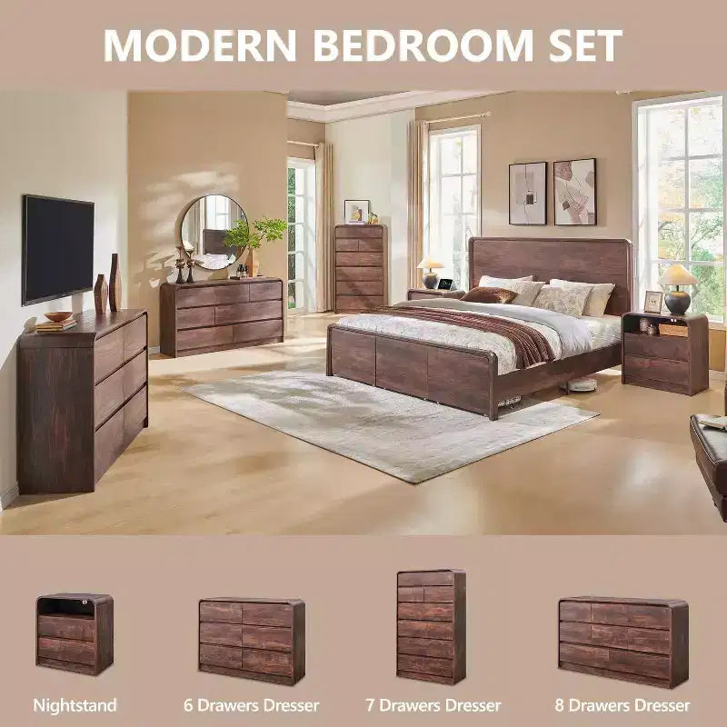 Cassettiera a 6 cassetti per camera da letto, cassettiere e comò moderni larghezza 120 cm