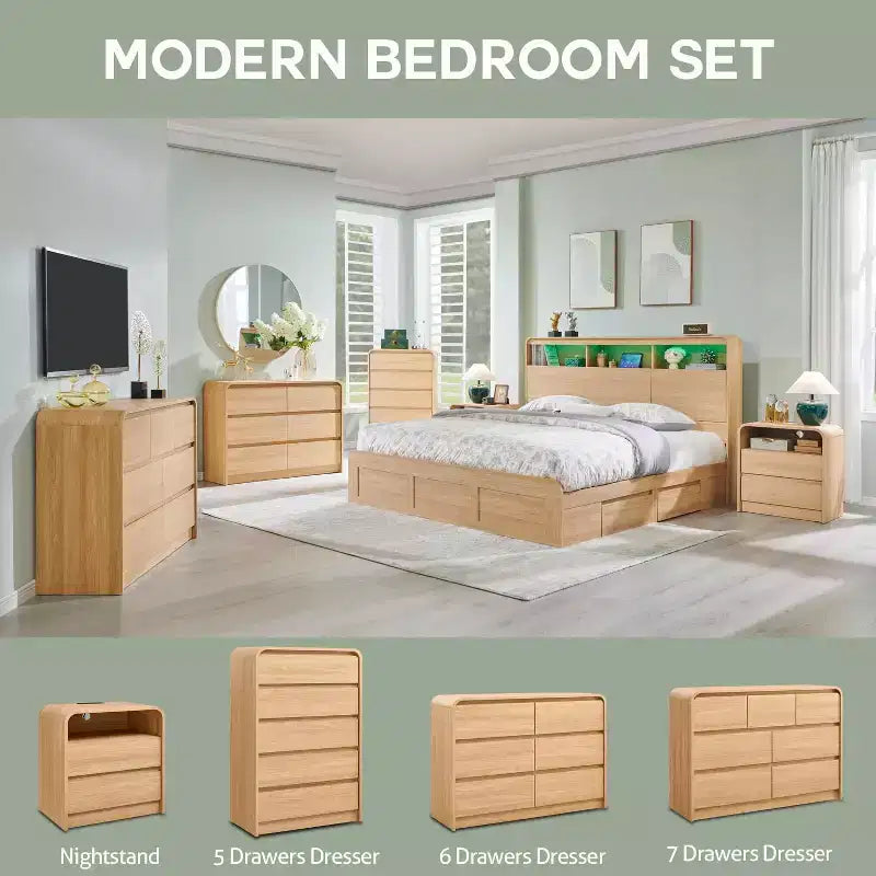 Cassettiera a 6 cassetti per camera da letto, cassettiere e comò moderni larghezza 120 cm