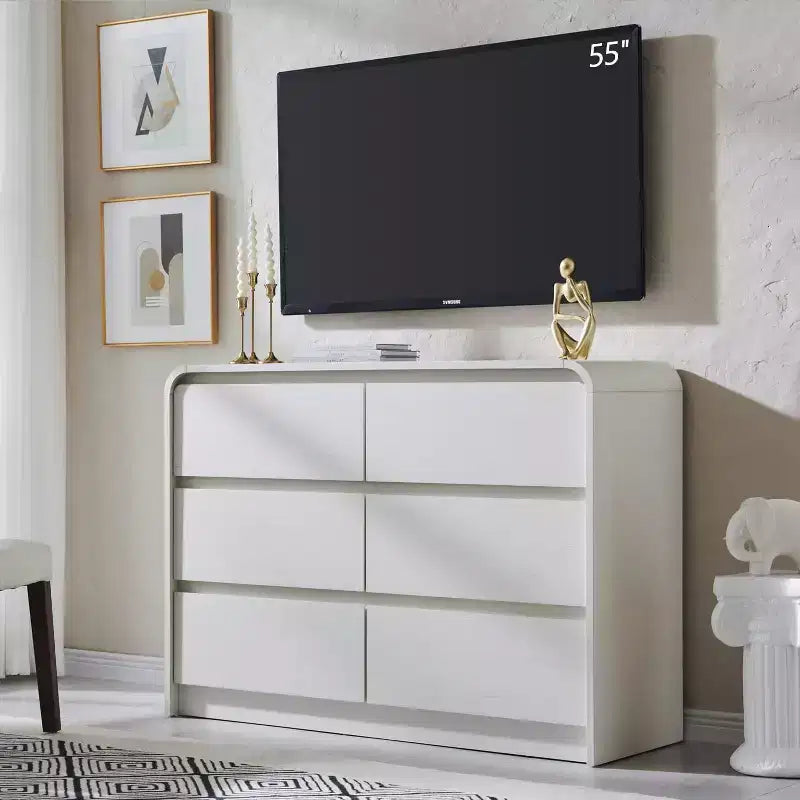 Cassettiera a 6 cassetti per camera da letto, cassettiere e comò moderni larghezza 120 cm