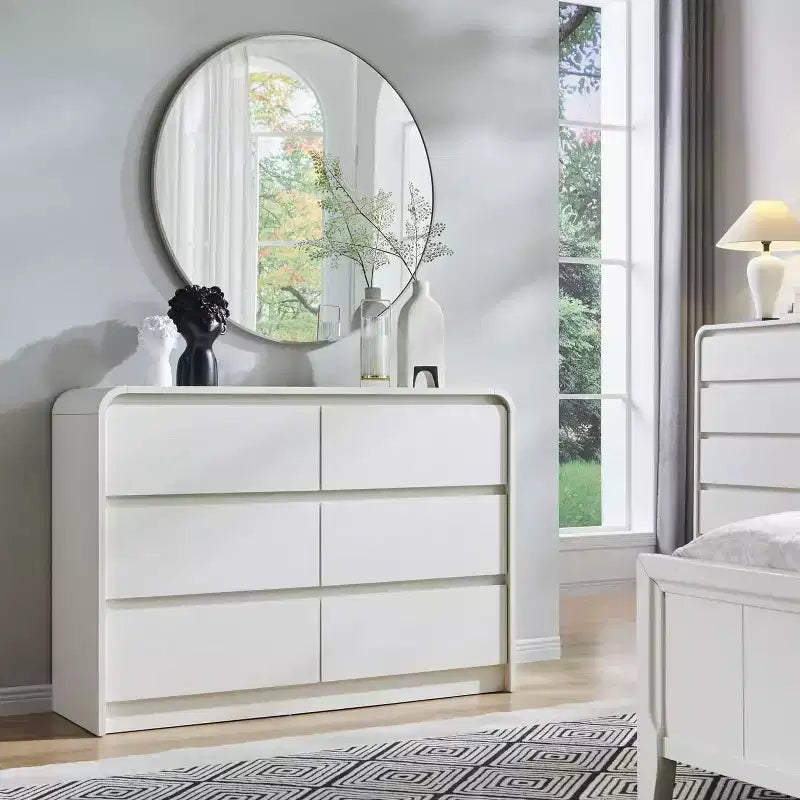 Cassettiera a 6 cassetti per camera da letto, cassettiere e comò moderni larghezza 120 cm