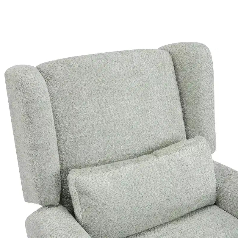 Poltrona reclinabile girevole a 360° e con meccanismo elettrico, imbottita, dal design contemporaneo