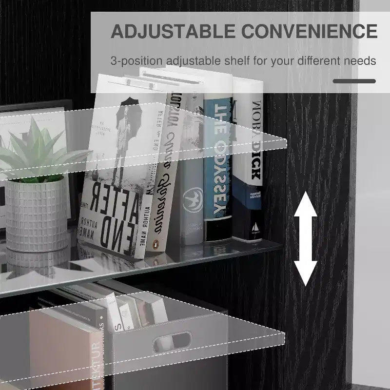 Dispensa Autoportante in Legno Organizzatore per Cucina con Ripiani e Ante Grande Capacità