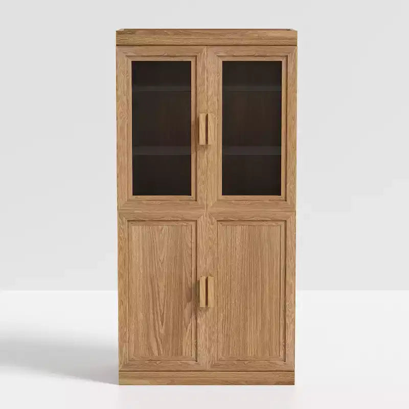 Dispensa Autoportante in Legno Organizzatore per Cucina con Ripiani e Ante Grande Capacità