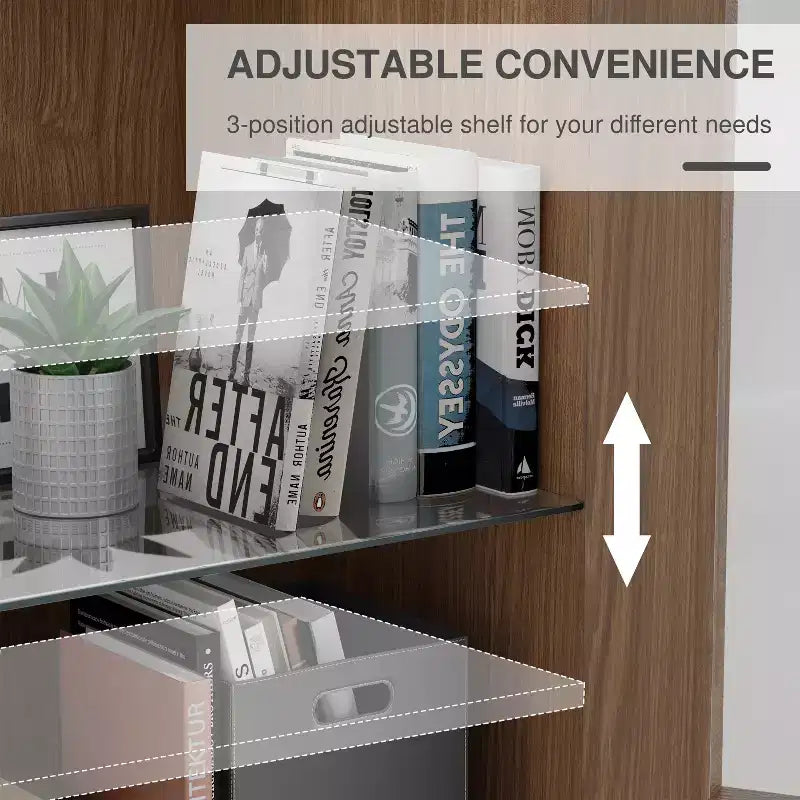 Dispensa Autoportante in Legno Organizzatore per Cucina con Ripiani e Ante Grande Capacità