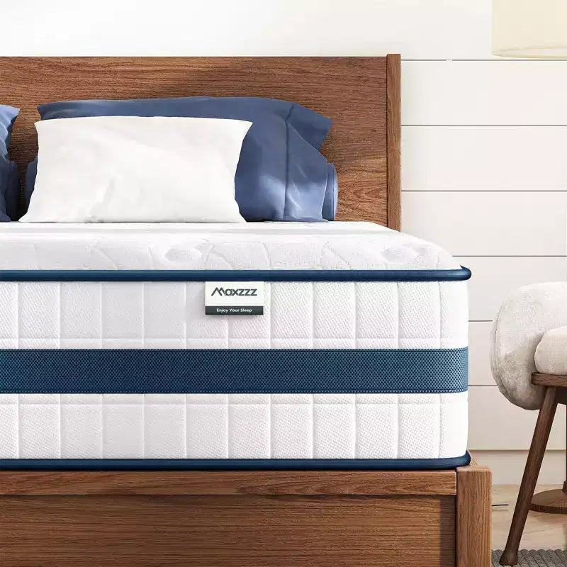 Materasso Ibrido Queen Size da 12 Pollici con Memory Foam Rinfrescante e Molle Insacchettate Singolarmente, Materasso di Lusso