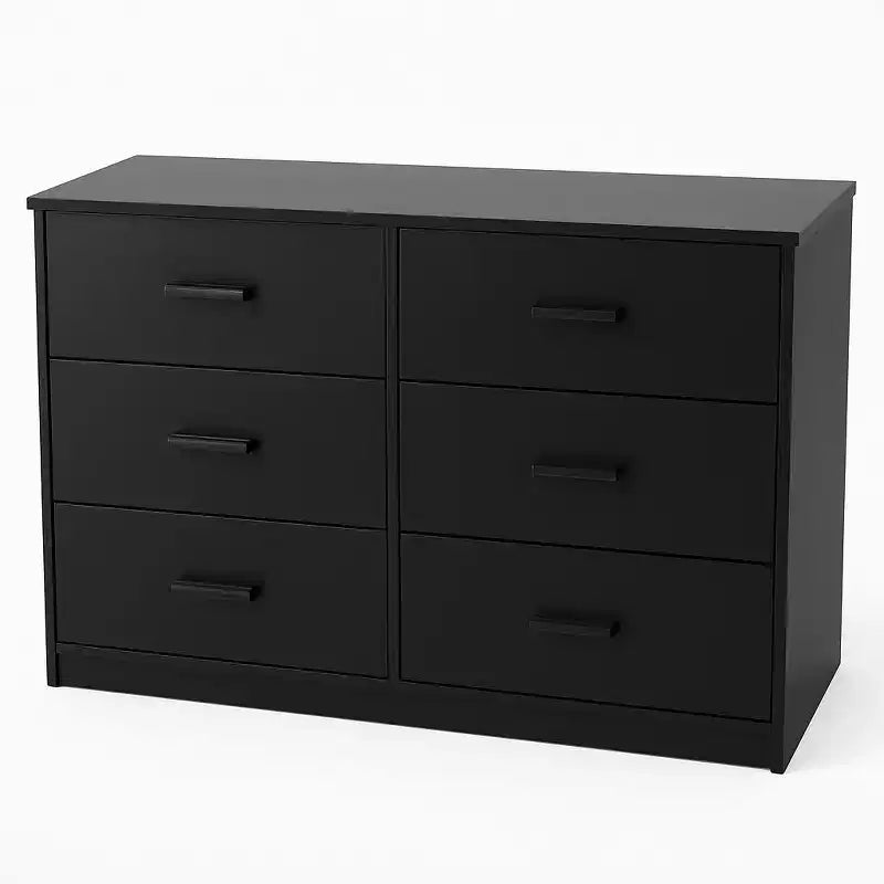 Dresser for Bedroom, Modern 6 Drawer Dresser for Bedroom, Wide Wood Chests of Drawers Storage with Metal Handle for Entryway, Hallway,Living Room