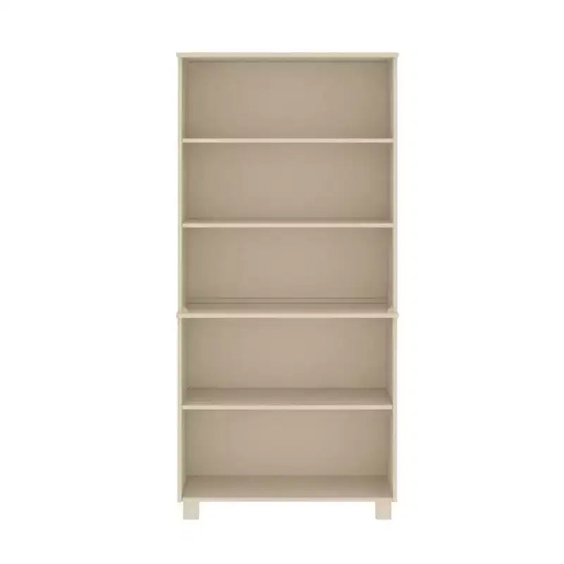 Credenza alta HAMAR in legno massello di pino color miele, robusta credenza con ampio spazio di archiviazione