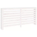 vidaXL Radiator Cover - White Solid Pine Wood Decorative Shelf with Modern Slat Design, Dimension 66.5x7.5x33.1