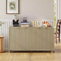 GustoWave 55 Modern Large Recessed Dining Cabinet, 4 Doors and Adjustable Shelves, TV Stand