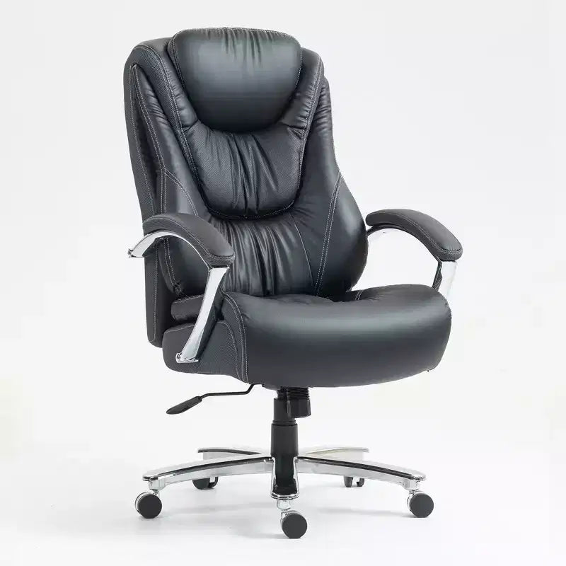 Studio Design High Back PU Leather Office Chair with Adjustable Height, Executive Swivel Desk Chair for Home Office, Black