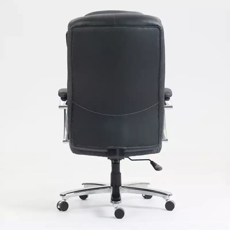 Sedia da ufficio in pelle PU con schienale alto e altezza regolabile, sedia da scrivania girevole direzionale per ufficio in casa, nera