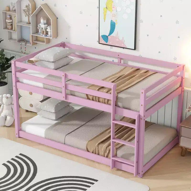 MAYEERTY King Bed Frame Soft-Close Drawers No Box Spring Needed Solid Rubberwood