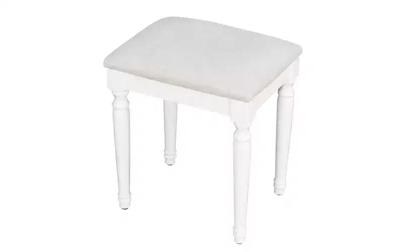 Toeletta moderna da 112 cm con specchio a tre ante e luci, 5 cassetti e 2 armadietti, stazione di ricarica con Type-C e ripiani aperti per camera da letto