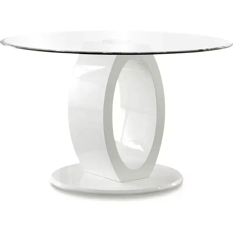 HOMES: Inside + Out Spearelton Oval Pedestal Dining Table White