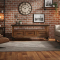 Taos TV Stand for TVs up to 60" Brown - Intercon: Hardwood Frame, Metal Hardware, Fixed Shelves
