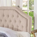 Testata letto California/King Beige chiaro - : Imbottita, Regolabile, Montaggio su telaio in legno