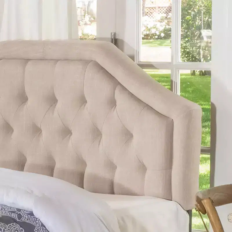 Testata letto California/King Beige chiaro - : Imbottita, Regolabile, Montaggio su telaio in legno