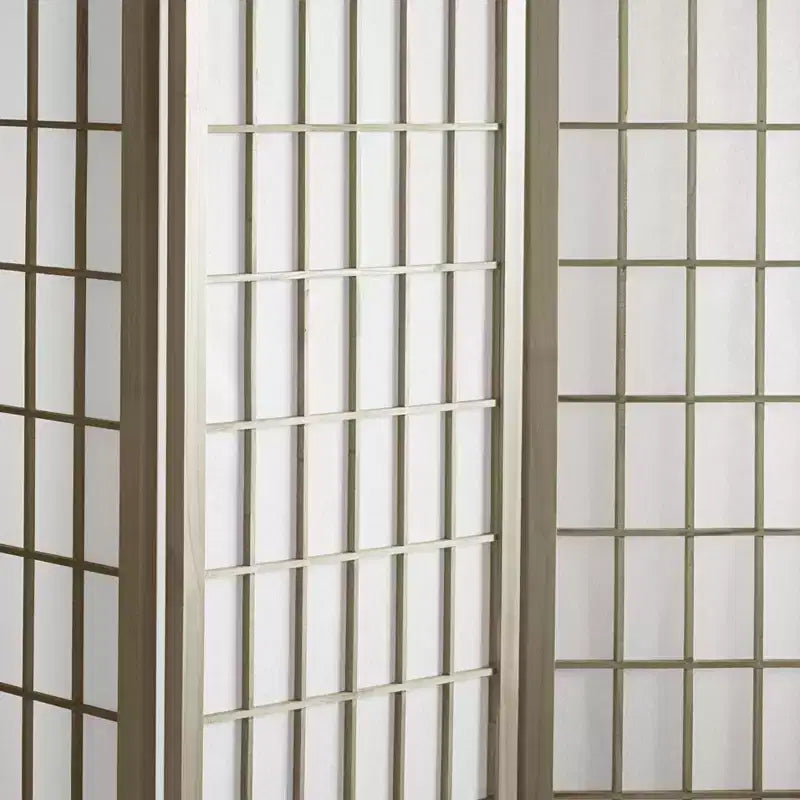 Oriental Furniture 6' Tall 4 Panel Window Pane Special Edition Gray: Paravento, Filtrante Luce