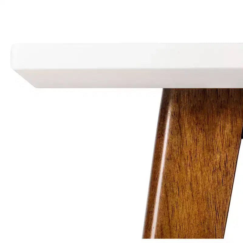 Tavolino - Bianco Sporco/Noce Pecan: , Mid-Century, Ripiano in rovere impiallacciato, Forma quadrata