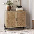 Credenza in rattan rovere chiaro