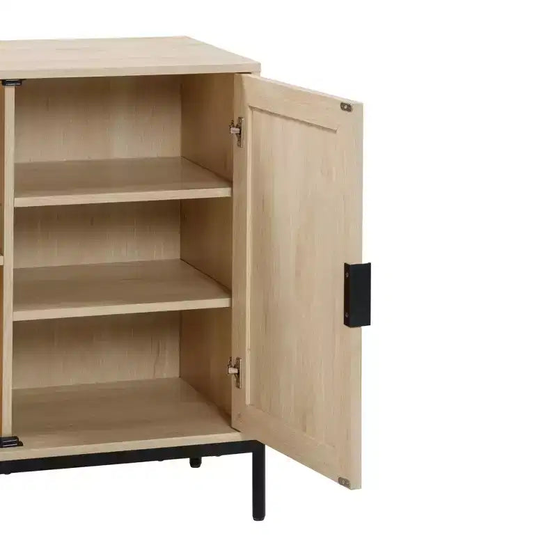Credenza in rattan rovere chiaro