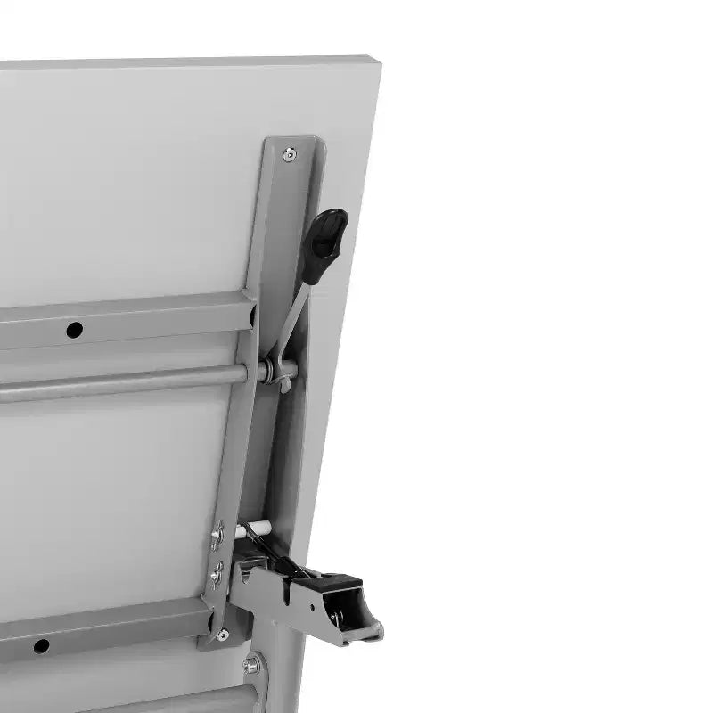 Tavolo da addestramento ribaltabile per impieghi gravosi con design impilabile, pannello per la privacy, gambe a Y, piano del tavolo, struttura in metallo