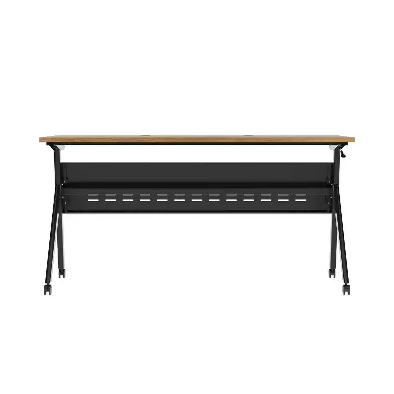 Tavolo da addestramento ribaltabile per impieghi gravosi con design impilabile, pannello per la privacy, gambe a Y, piano del tavolo, struttura in metallo