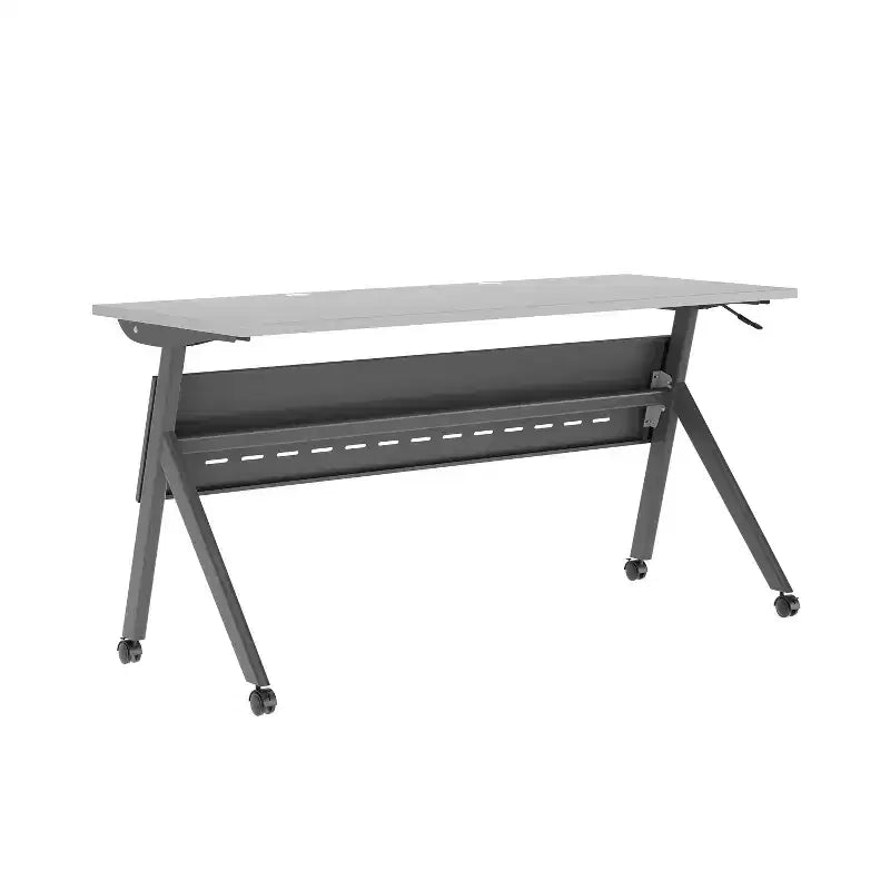 Heavy-Duty Flip Top Training Table with Nesting Design, Privacy Panel, Y-Legs, Tabletop, Metal Frame