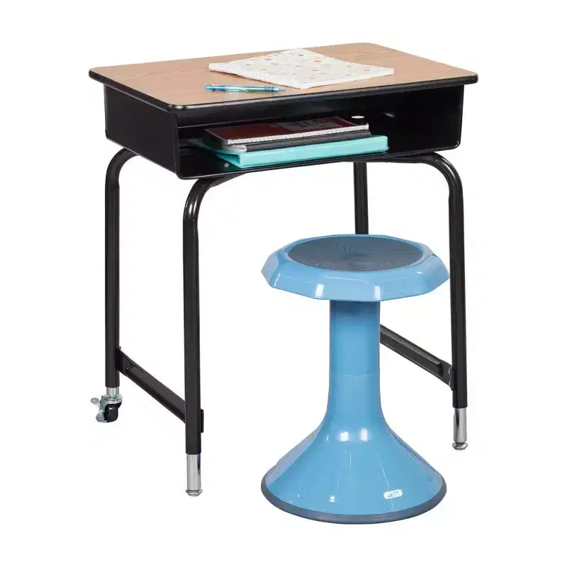 ECR4Kids Open Front Desk with Metal Storage Book Box