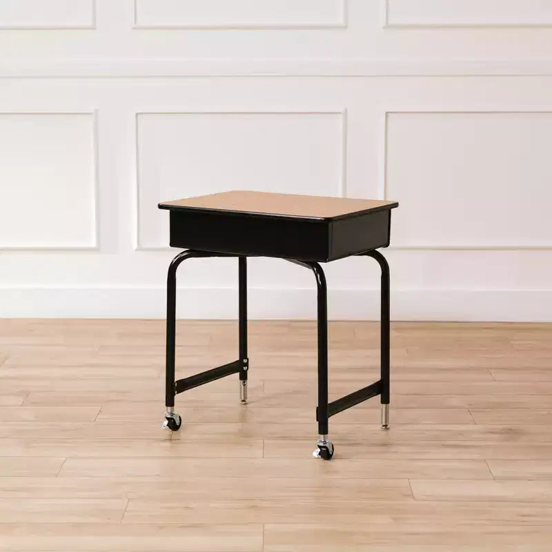ECR4Kids Open Front Desk with Metal Storage Book Box