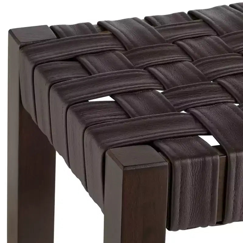 Sgabello da bar in pelle marrone alto 30 1/2 di 55 Downing Street