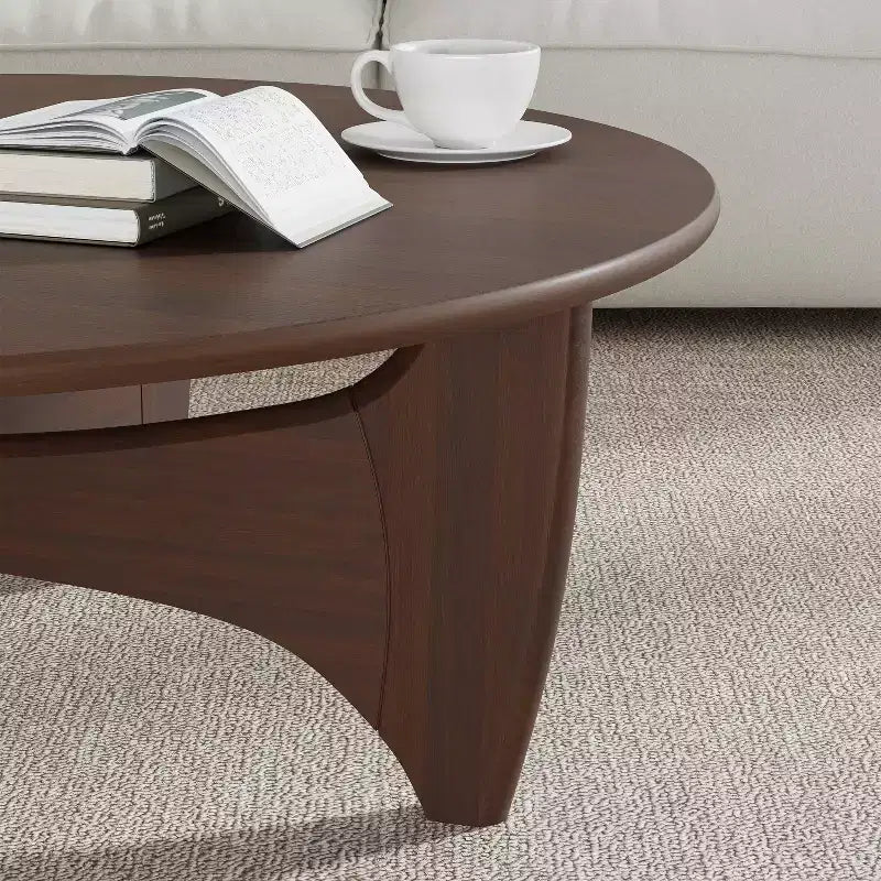 Tavolino Rettangolare da Salotto con Piano Effetto Legno
