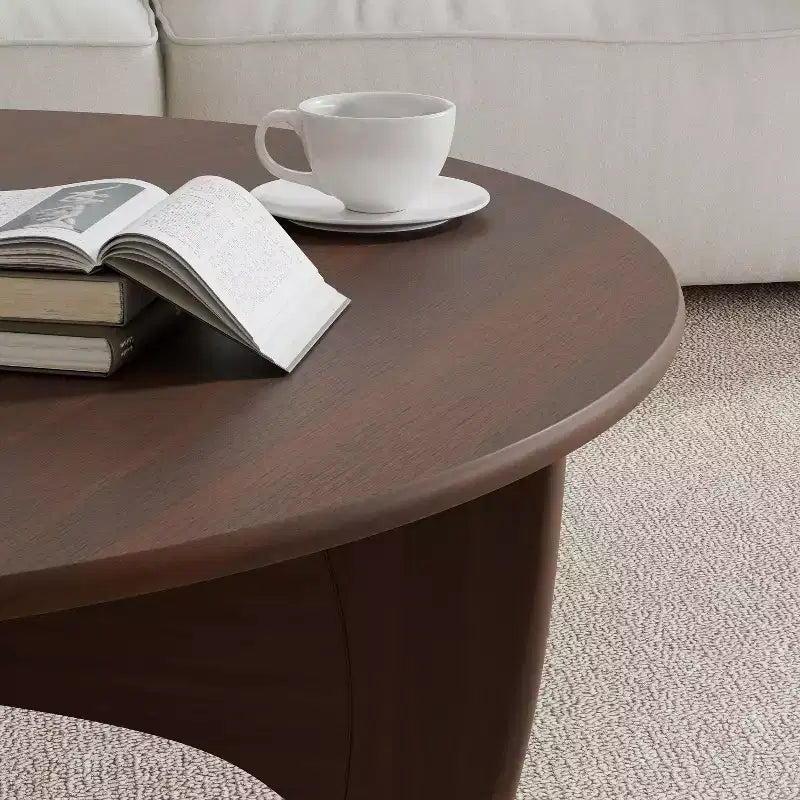 Tavolino Rettangolare da Salotto con Piano Effetto Legno