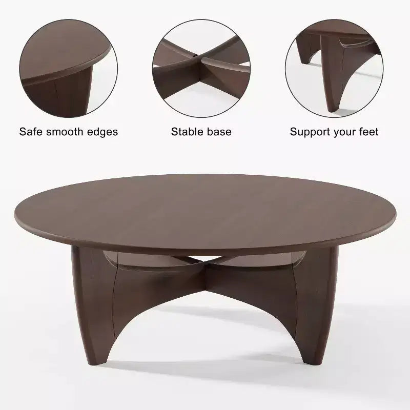 Tavolino Rettangolare da Salotto con Piano Effetto Legno