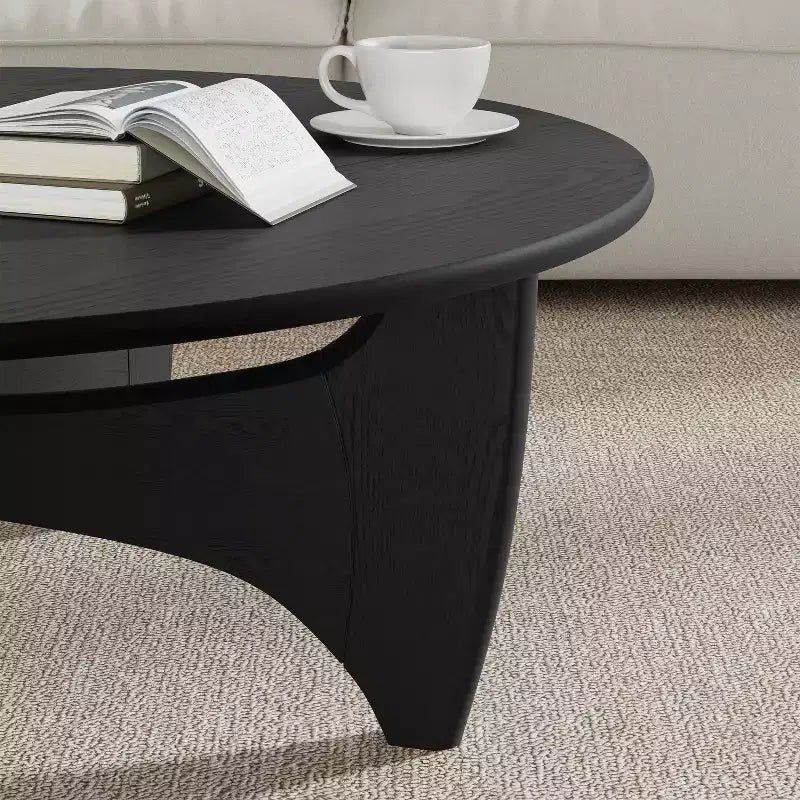 Tavolino Rettangolare da Salotto con Piano Effetto Legno