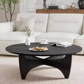 Dovelina Wood Grain Tabletop Rectangle Coffee Table for Living Room